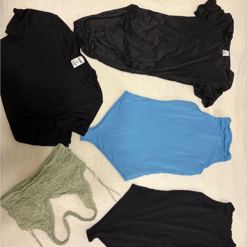 Mixed PINK Bundle - BodySuits, Compression Shirt + Bralette